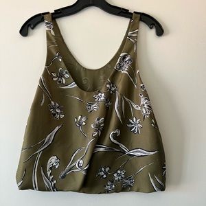 3.1 Philip Lim Silk Bubble Hem Crop Tank